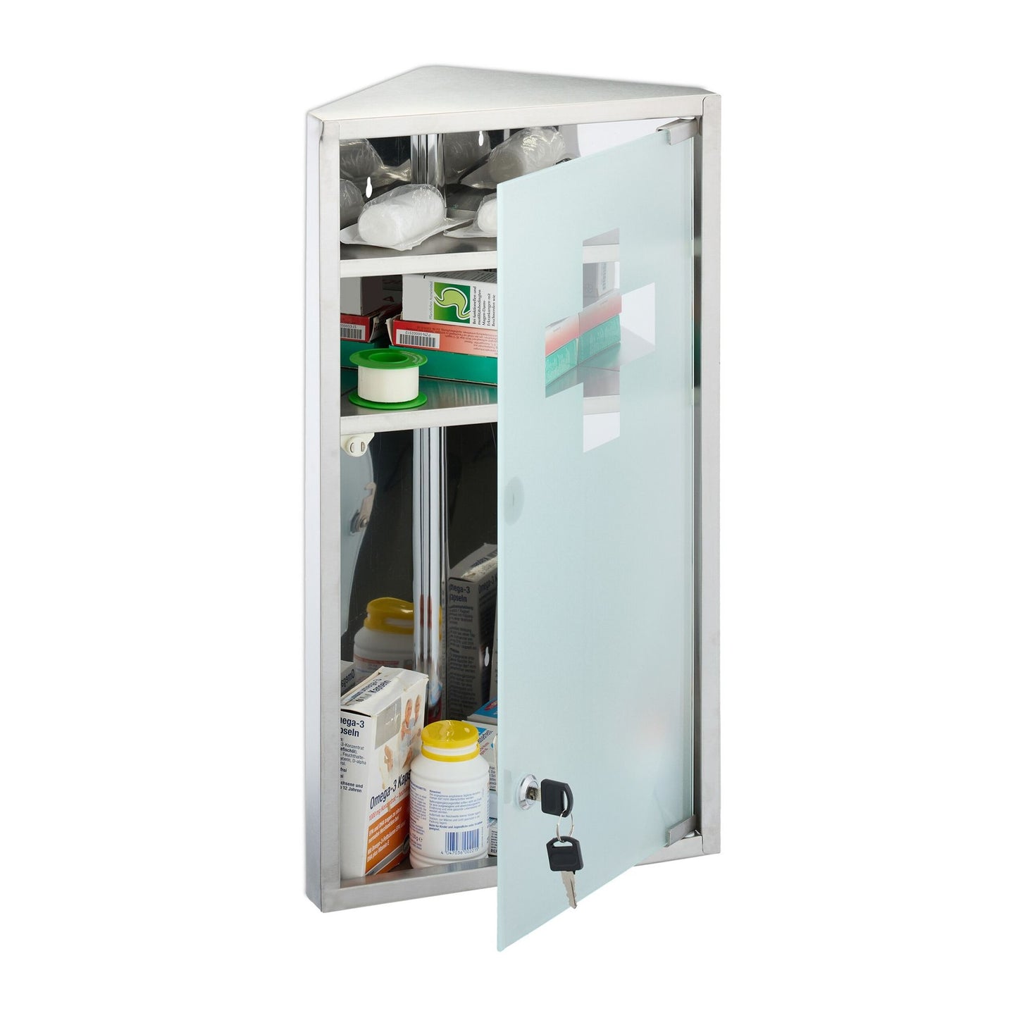 Medicine cabinet with glass door