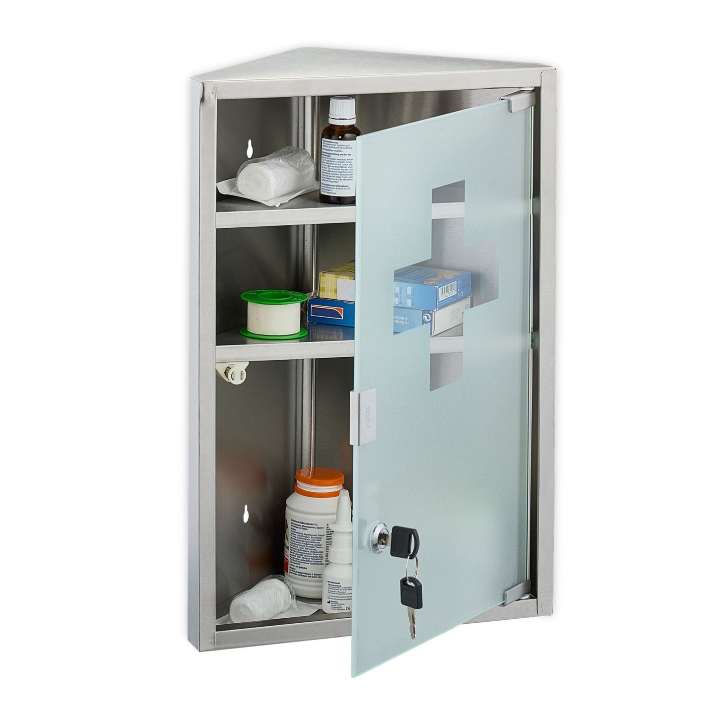 Medicine cabinet with glass door