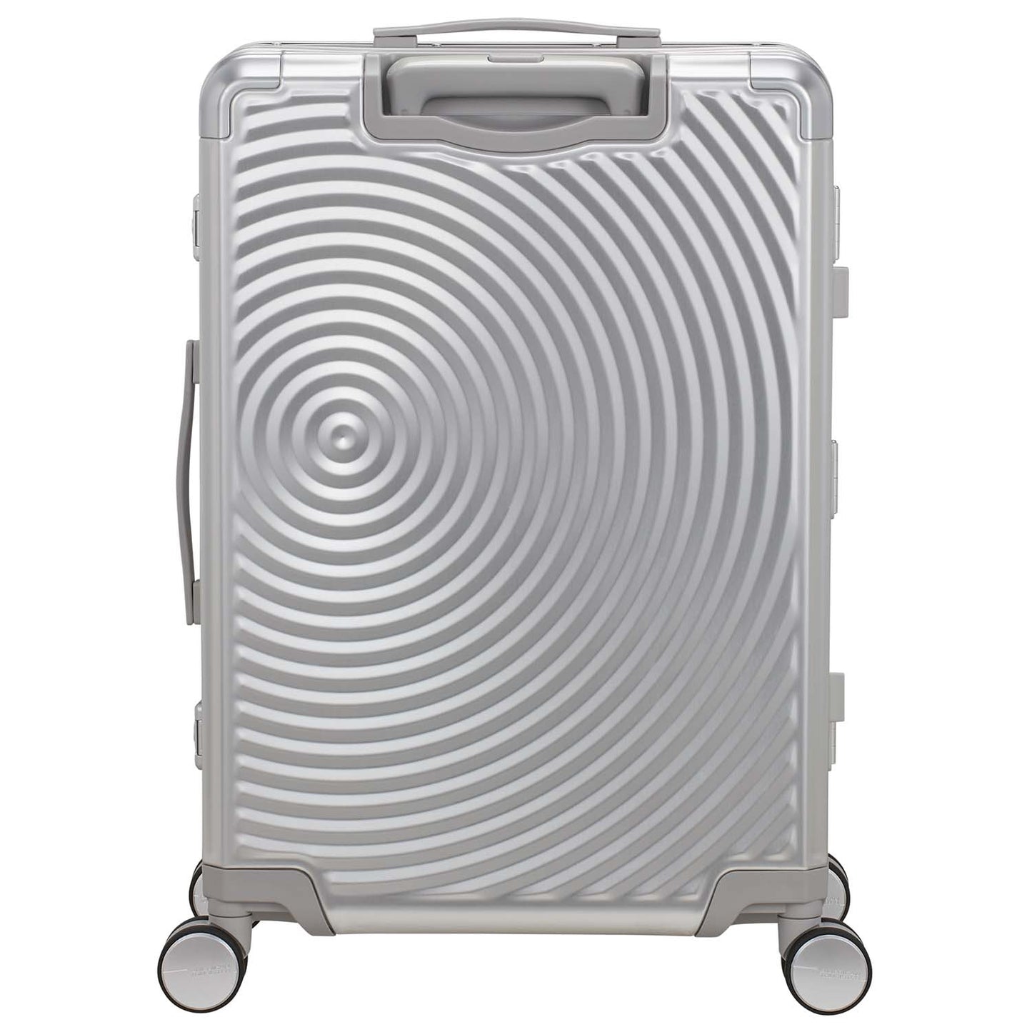 Medium Silver Aluminum Suitcase, 68 cm, 4 Wheels, TSA Lock