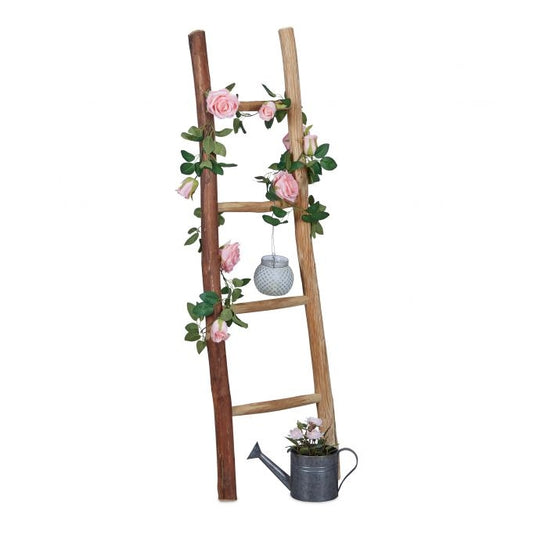 Medium-sized decorative ladder in chestnut wood