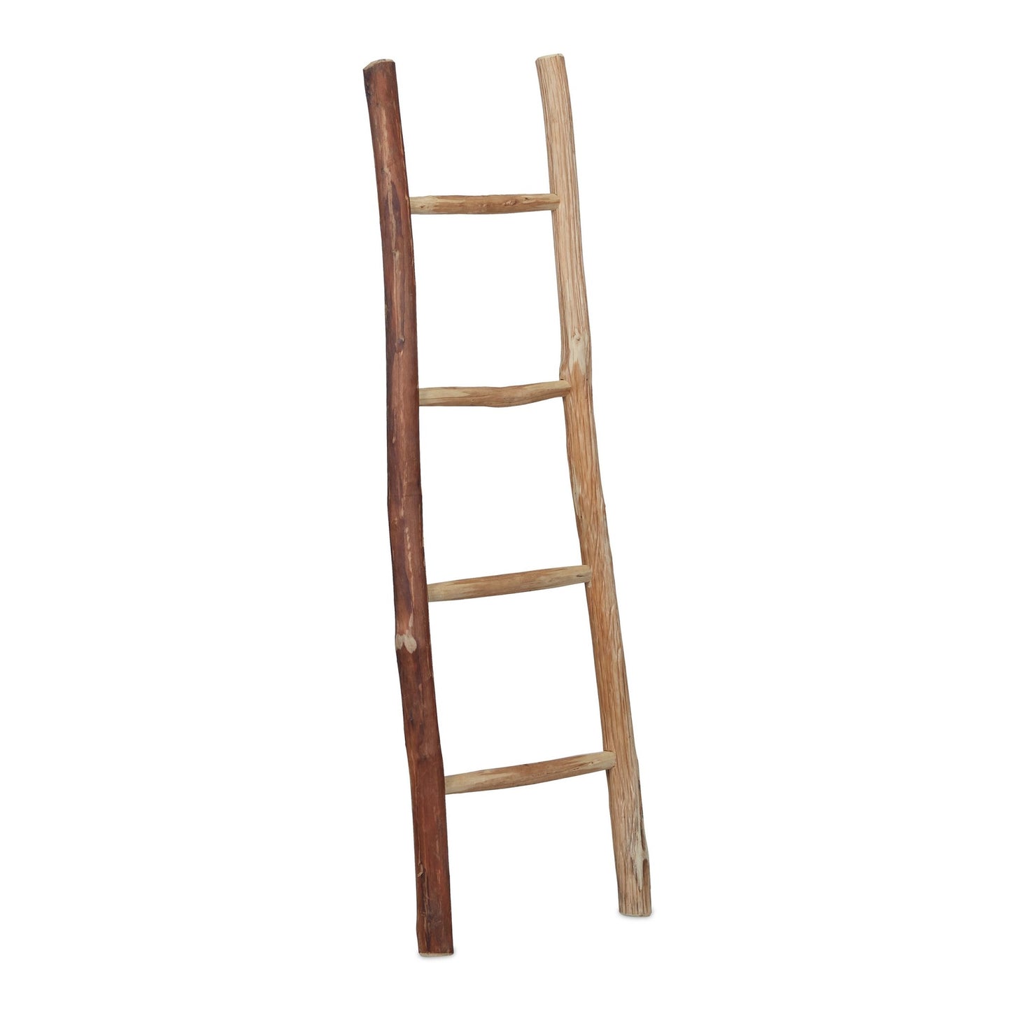 Medium-sized decorative ladder in chestnut wood