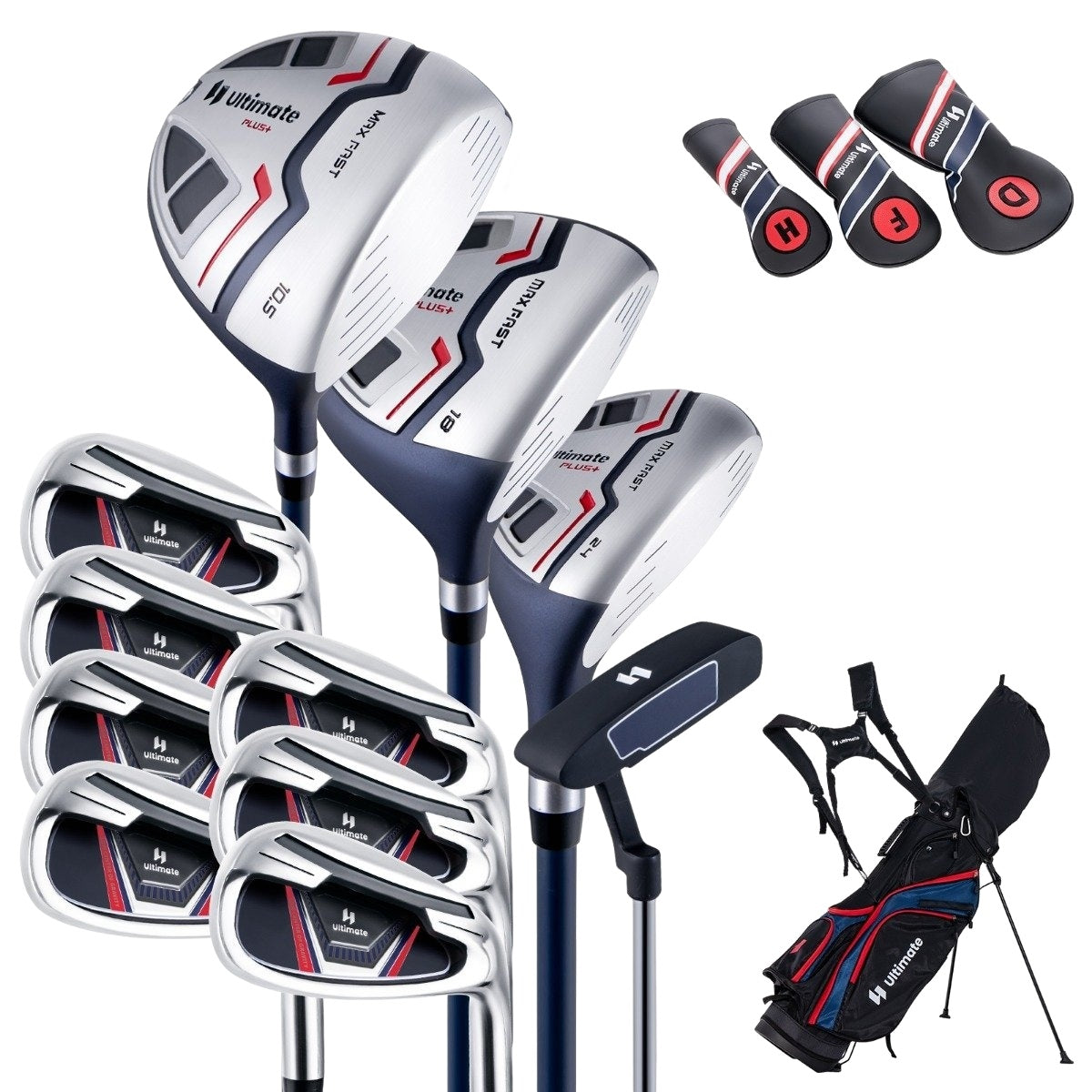 Men's 11-Piece Golf Club Set, Right-Handed with Rain Cover
