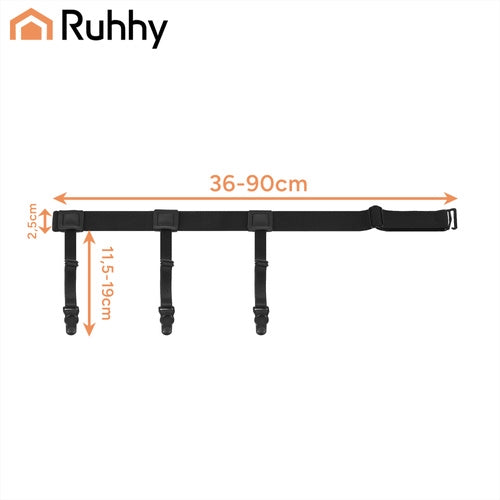 Men's Adjustable Shirt Suspenders – Black, Non-Slip, Elastic