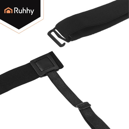 Men's Adjustable Shirt Suspenders – Black, Non-Slip, Elastic
