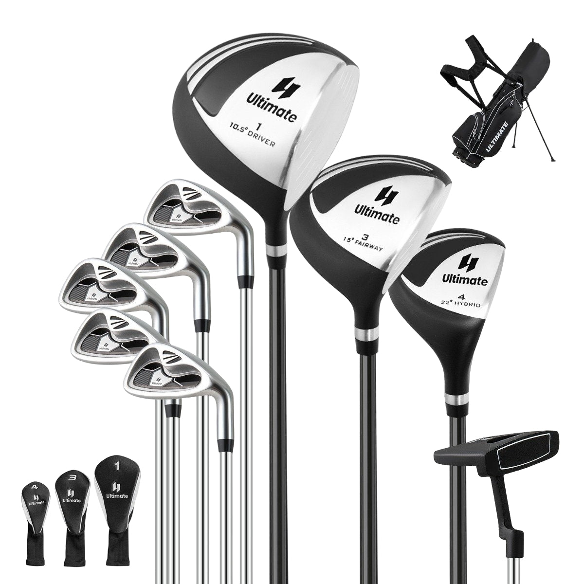 Men's Complete Golf Club Set, 10-Piece, Right-Handed