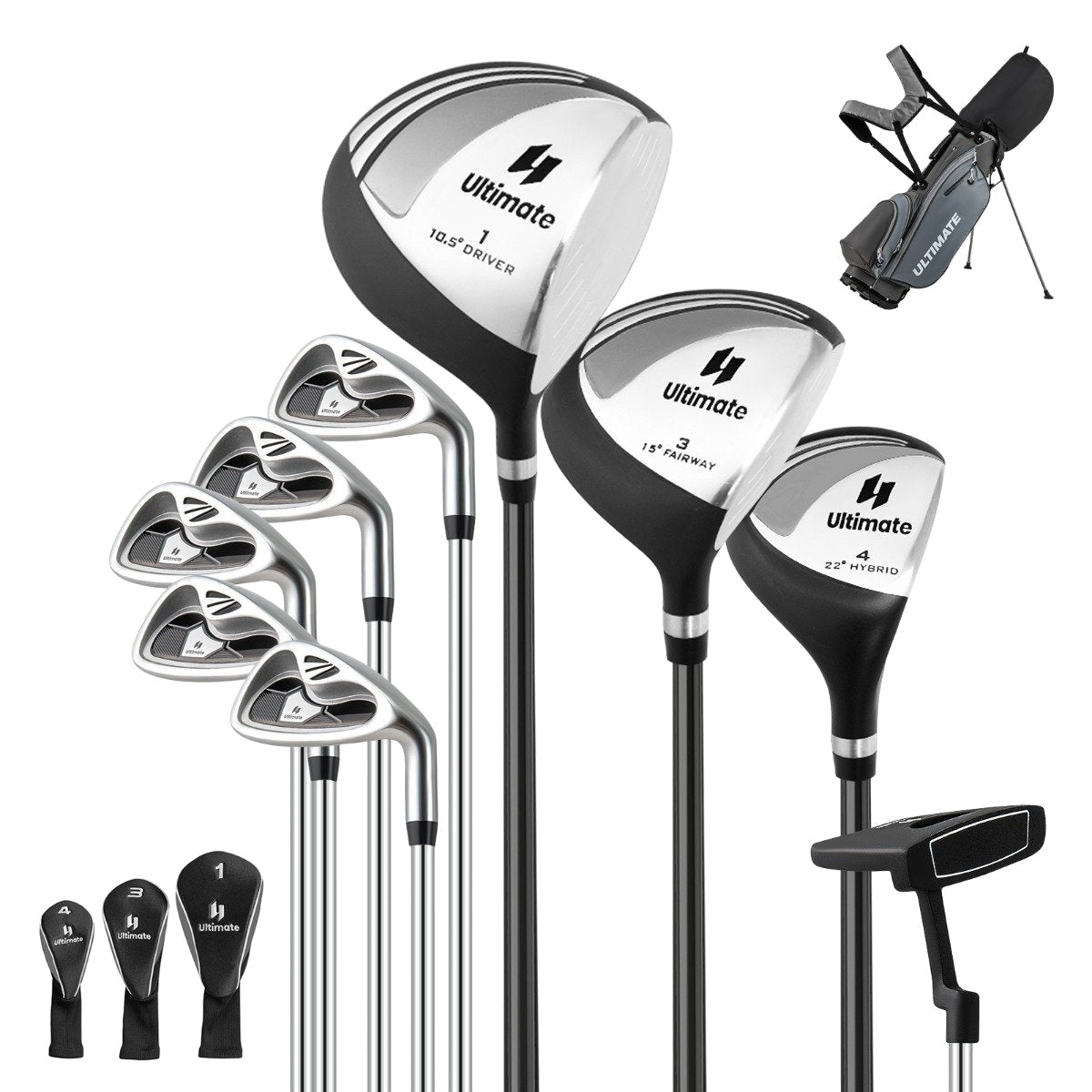 Men's Complete Golf Club Set, 10-Piece, Right-Handed