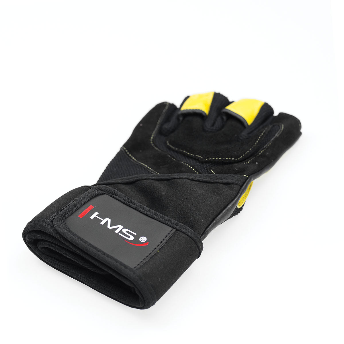 Men's Fitness Gloves, Black-Yellow, Size L