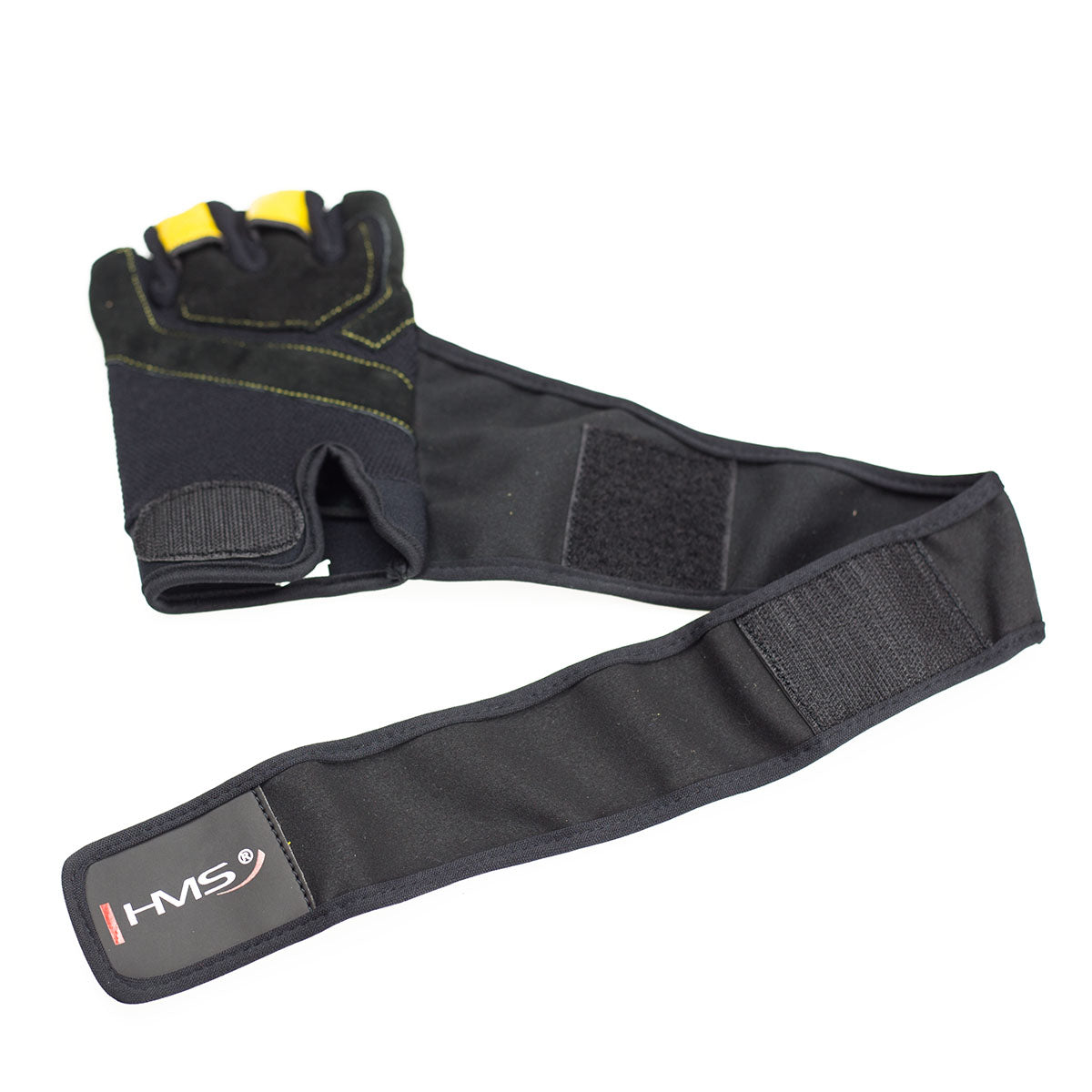 Men's Fitness Gloves, Black-Yellow, Size L