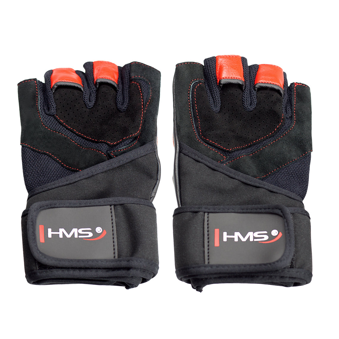 Men's Fitness Gloves, Size L, Black/Red
