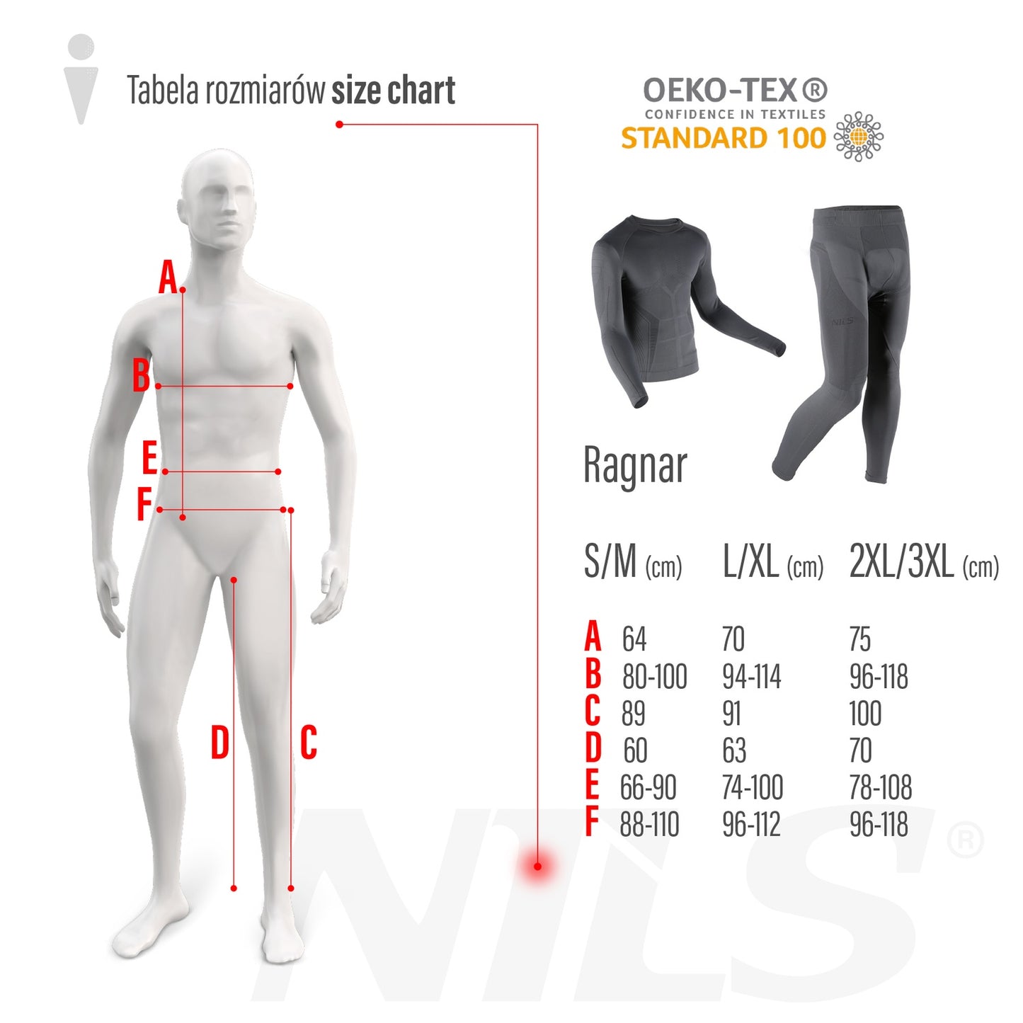 Men's Gray Thermoactive Top, L/XL
