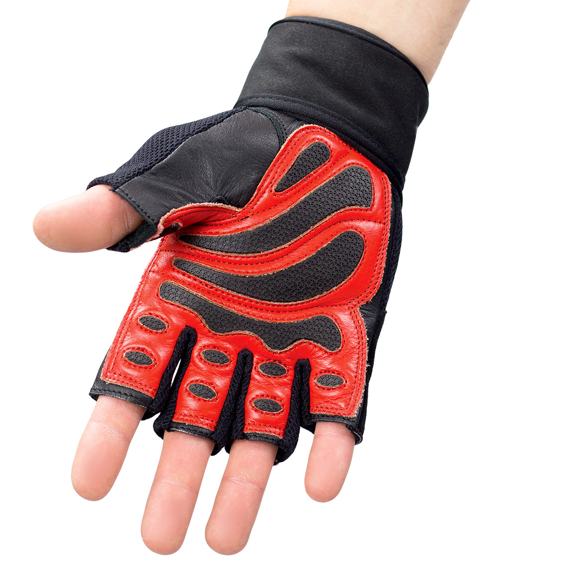 Men's XL Fitness Gloves, Black-Red