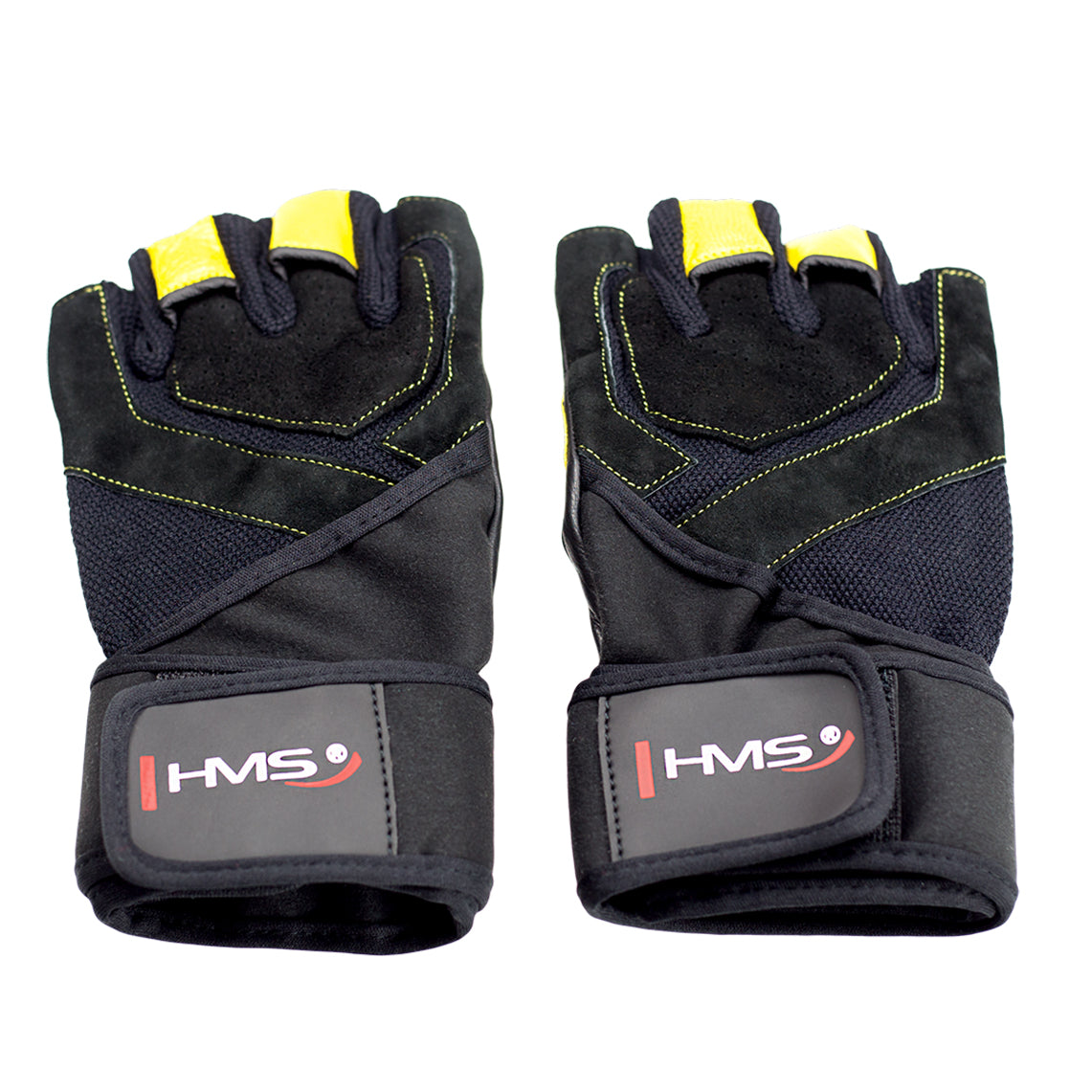 Men's XXL Fitness Gloves, Black/Yellow