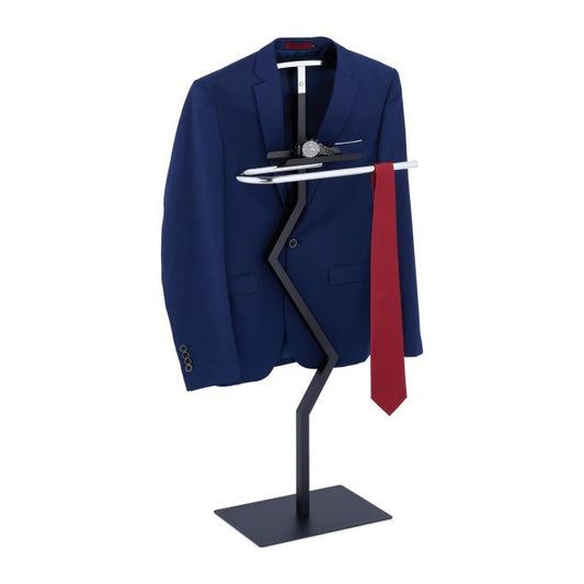 Men's valet in black and silver