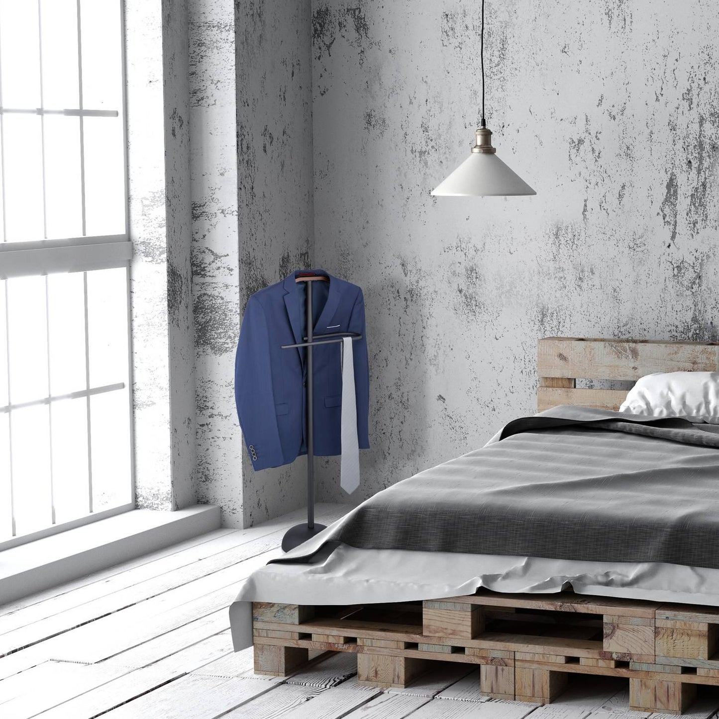 Men's valet set in black & wood look
