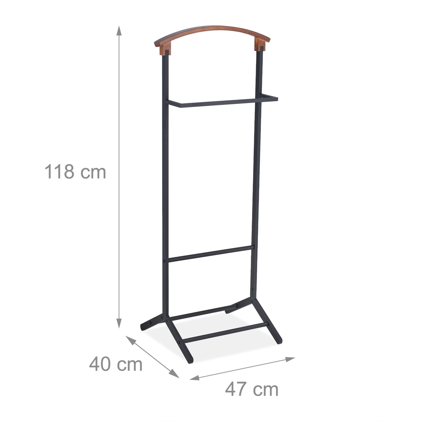 Men's valet set in black & wood look