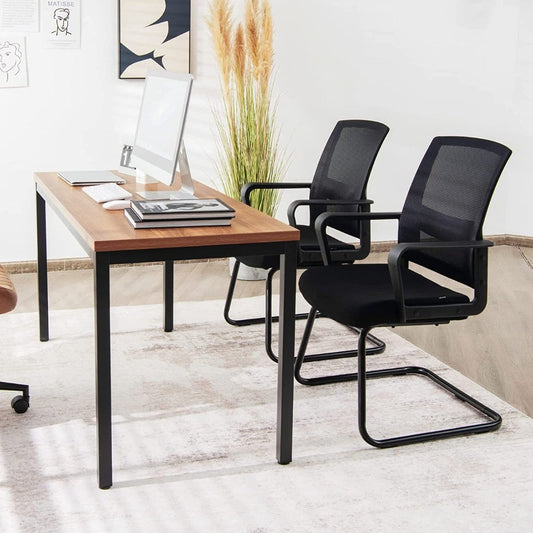 Mesh office chair with backrest can hold up to 136kg 60 x 54.5 x 94 cm black