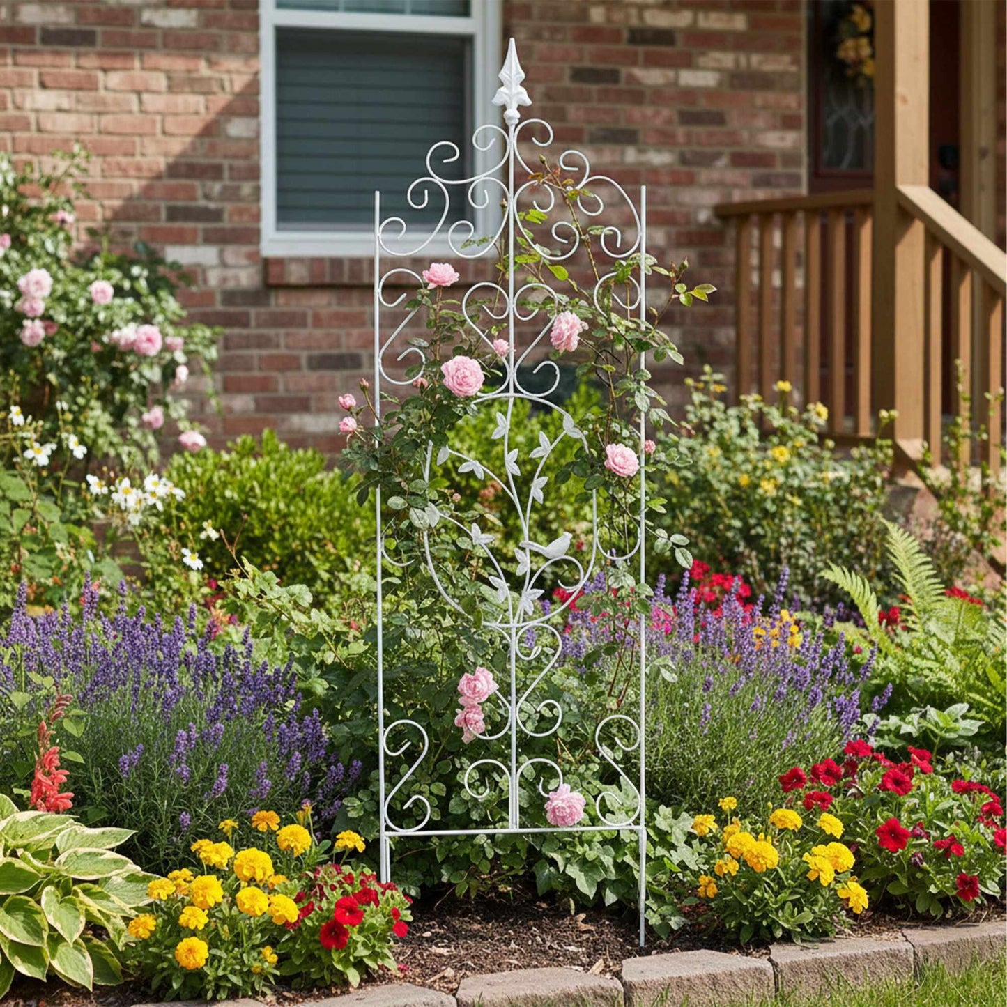 Metal Climbing Trellis for Roses and Vines