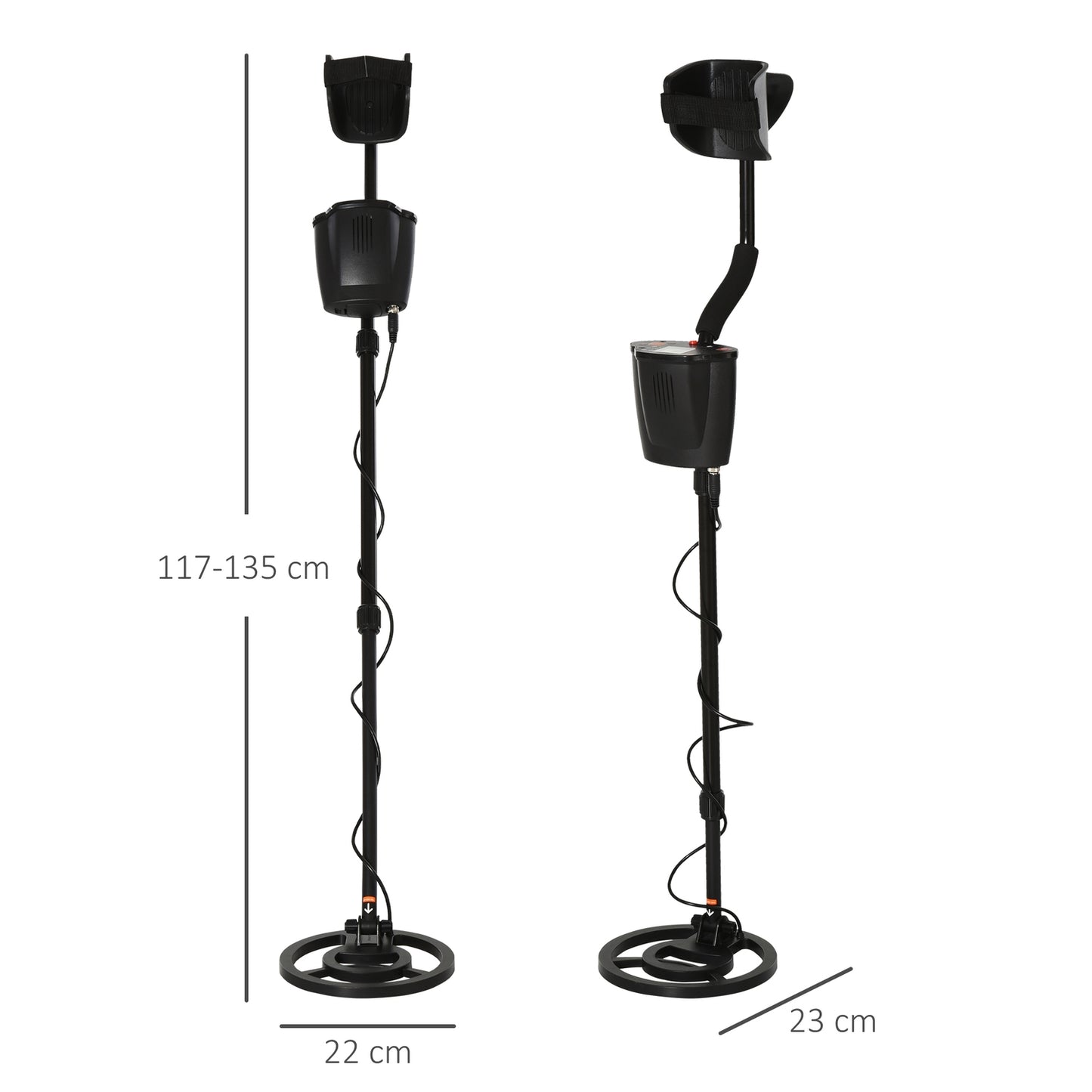 Waterproof metal detector - for professionals and beginners, Ø22cm coil