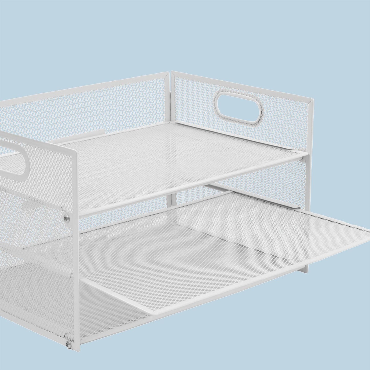 Metal Document Organizer, 3-Section Letter Tray