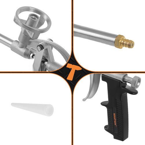 Metal Foam Gun with Adjustable Flow and Non-Slip Handle
