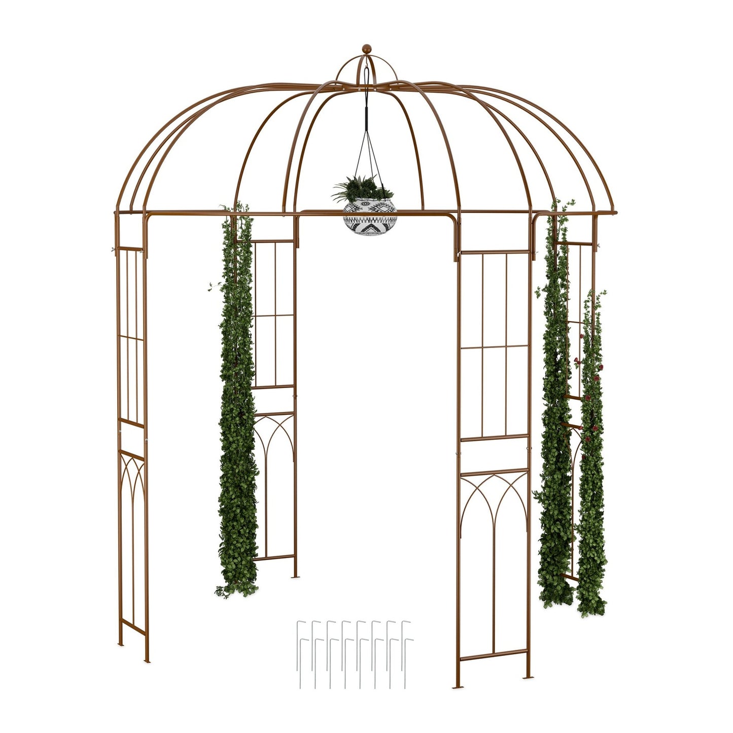 Metal Garden Arbour – Birdcage Shape, Freestanding Gazebo