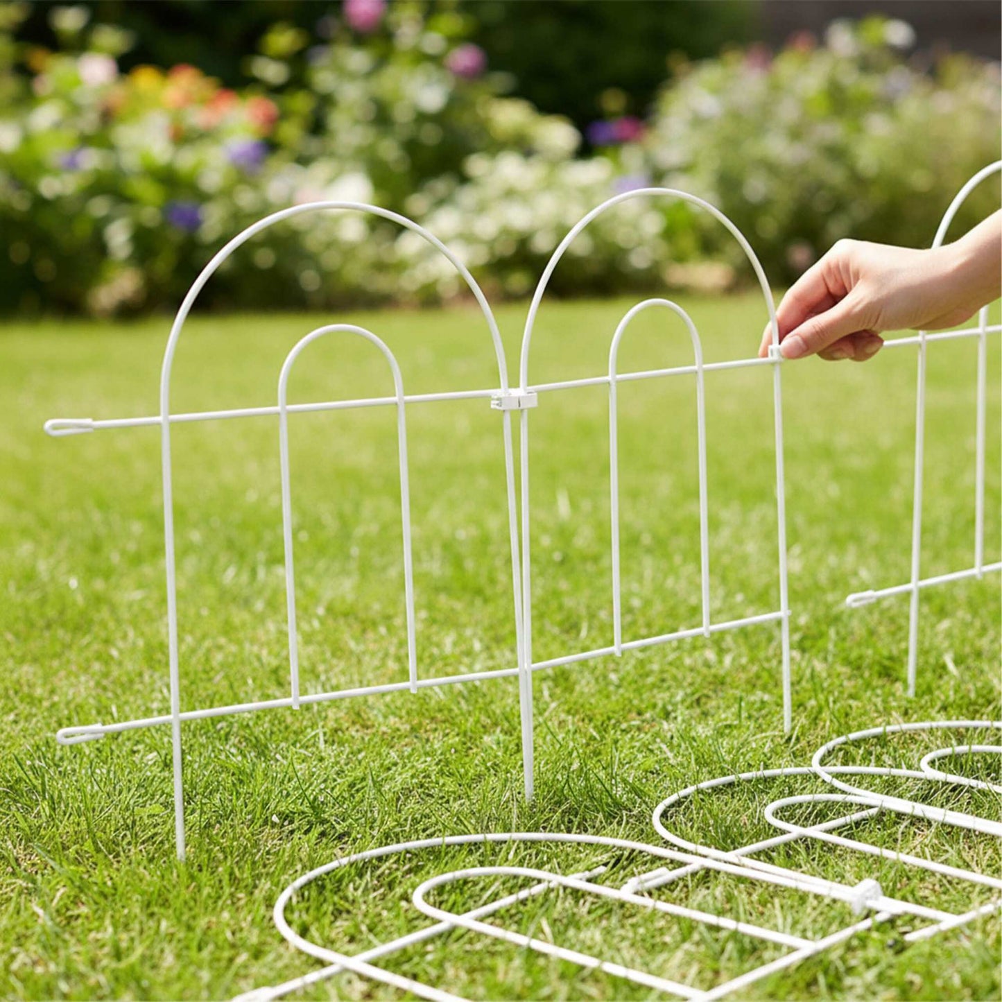 Metal Garden Edging, 6-Piece, Classic Arch Design