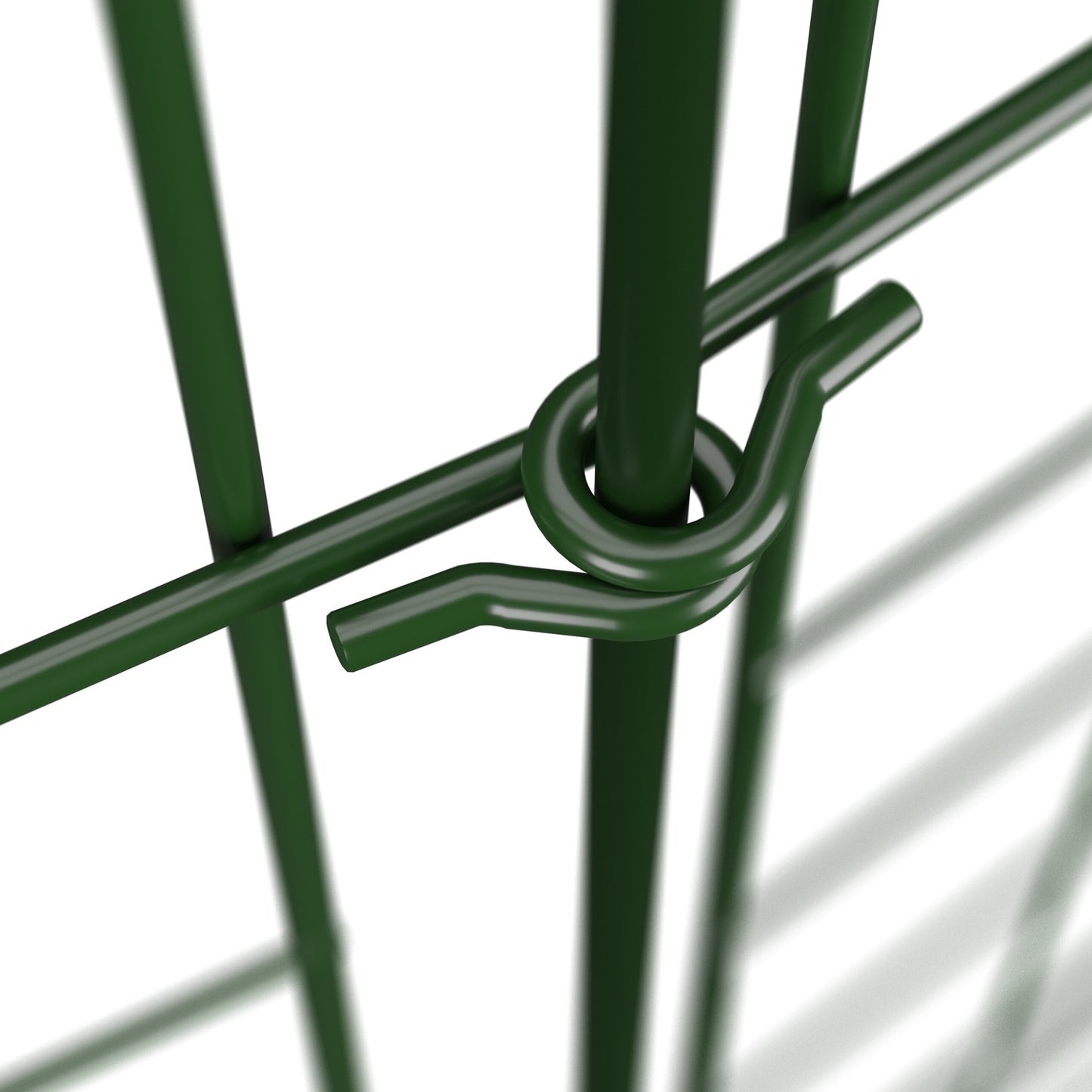 Metal Garden Fence, 5 Panels, Decorative Design
