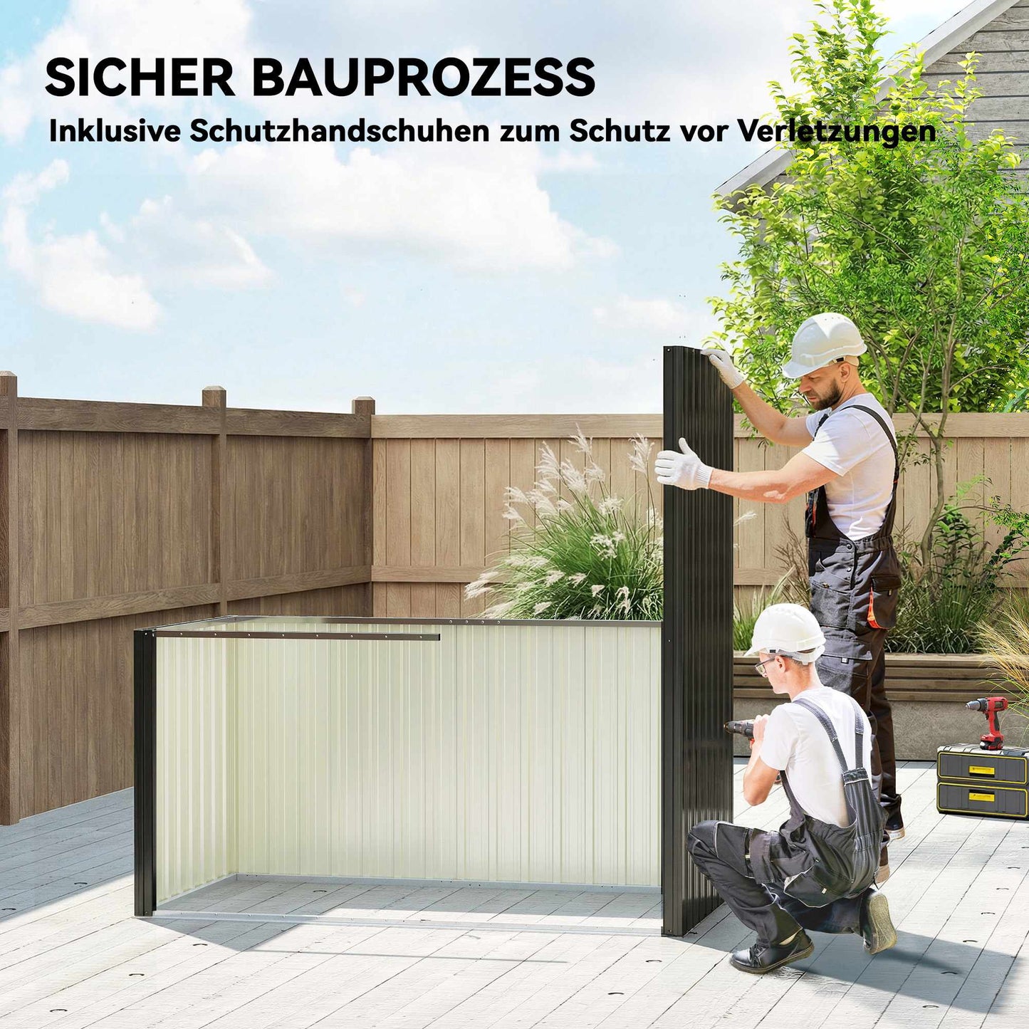 Metal Garden Shed 1.37m², Lockable with Ventilation
