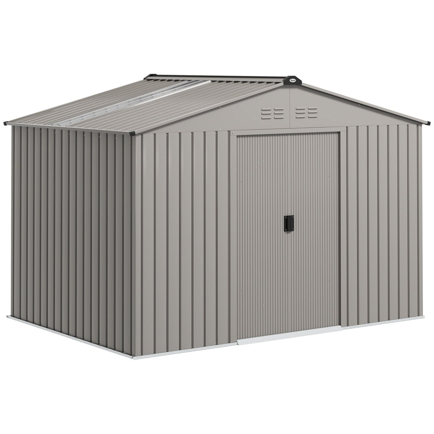 Metal Garden Shed with Sliding Doors and Windows