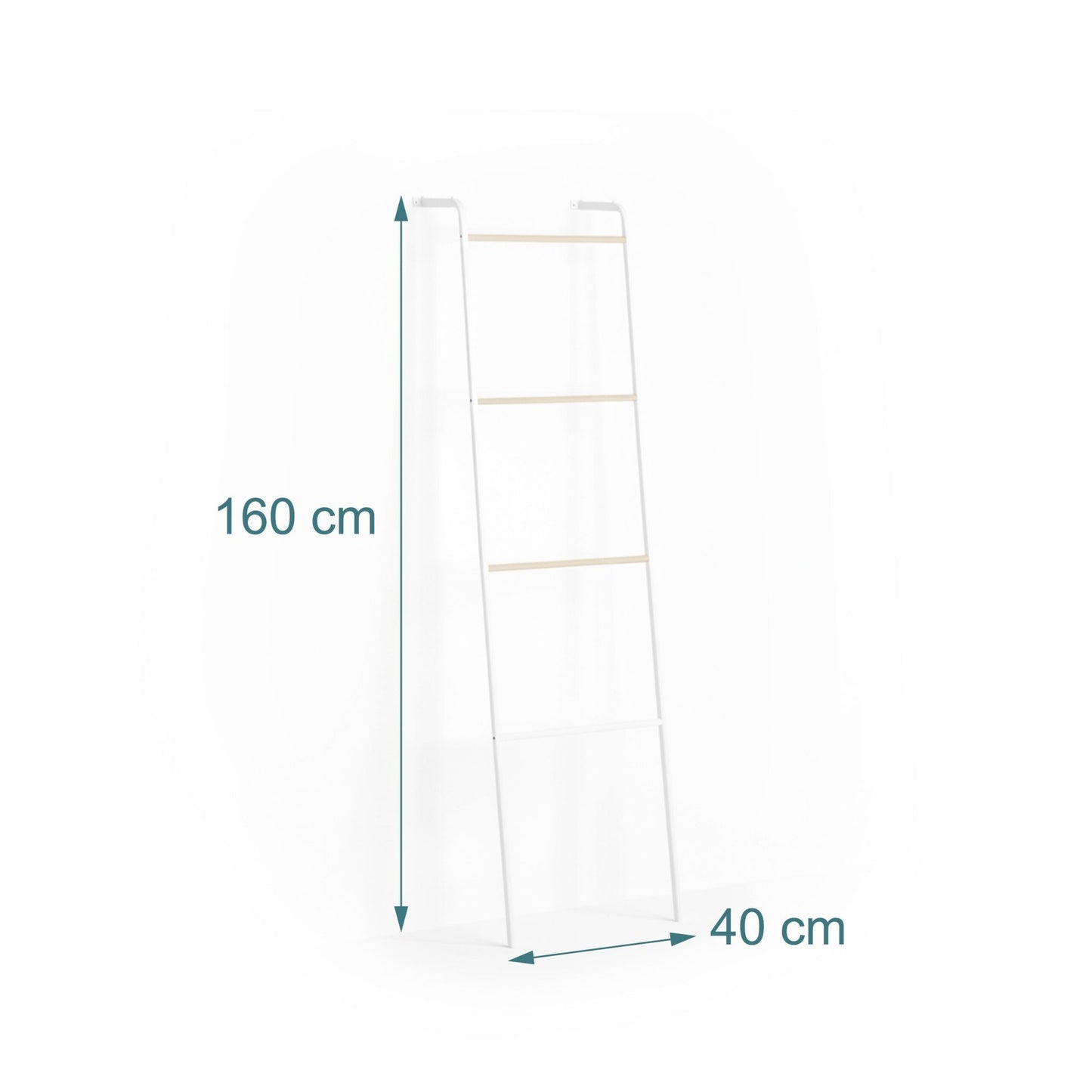 Metal Ladder Towel Rack – 4 Rungs, Space-Saving Design