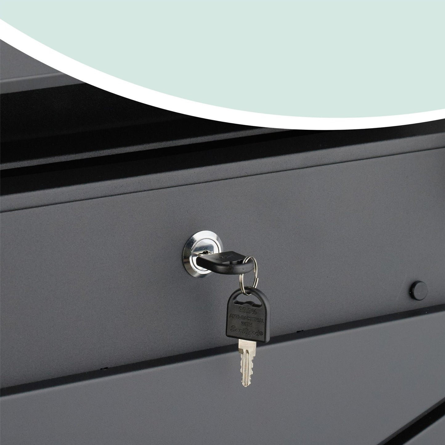 Metal Mailbox with Newspaper Slot and Lock