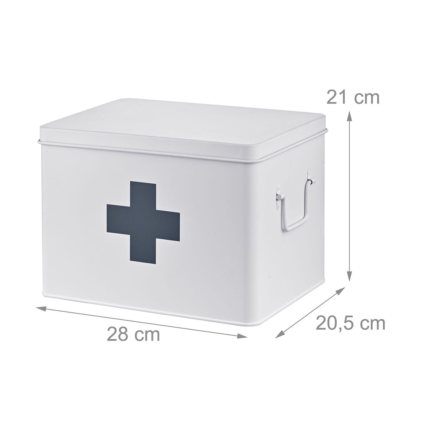Metal Medicine Storage Box with 4 Compartments