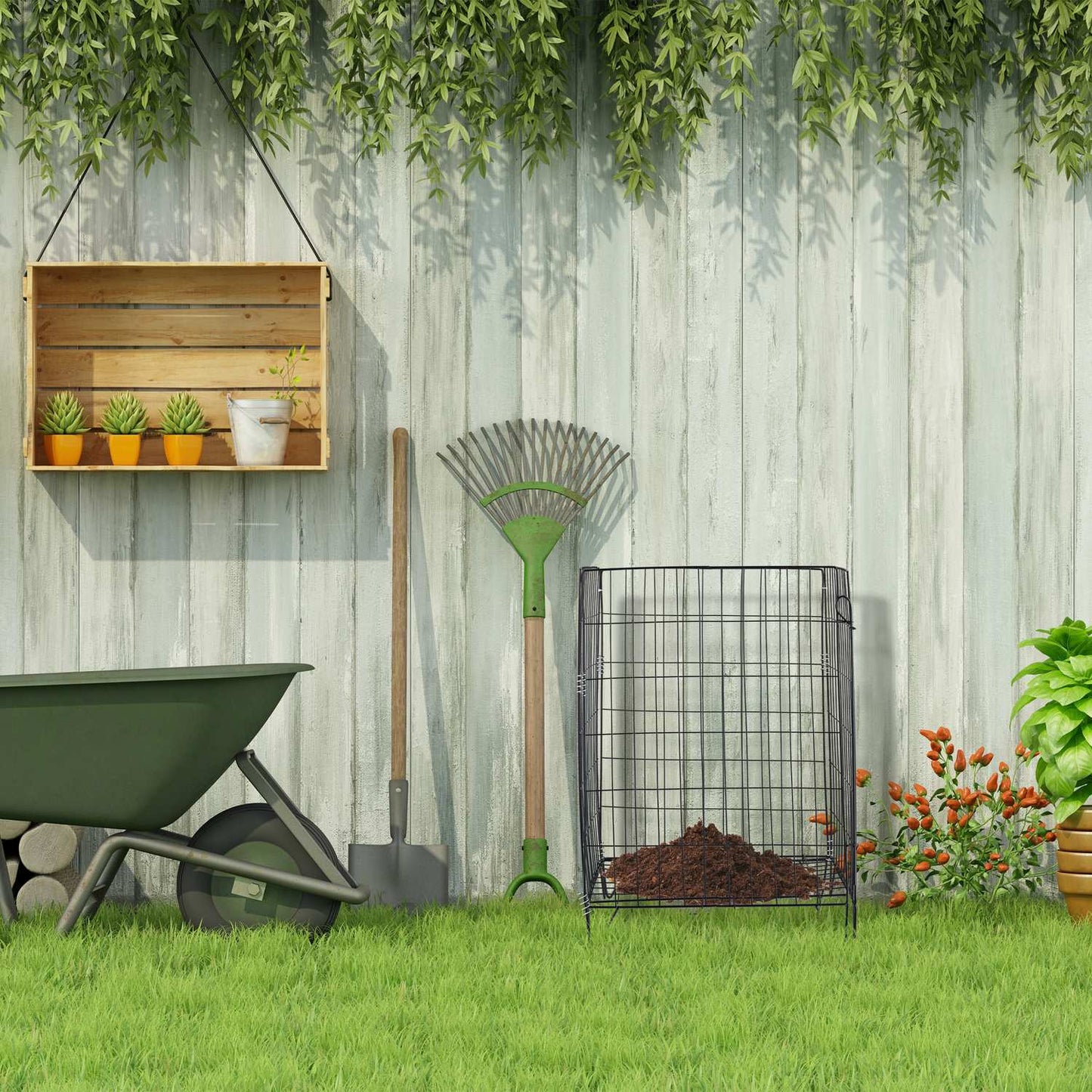 Metal Mesh Compost Bin