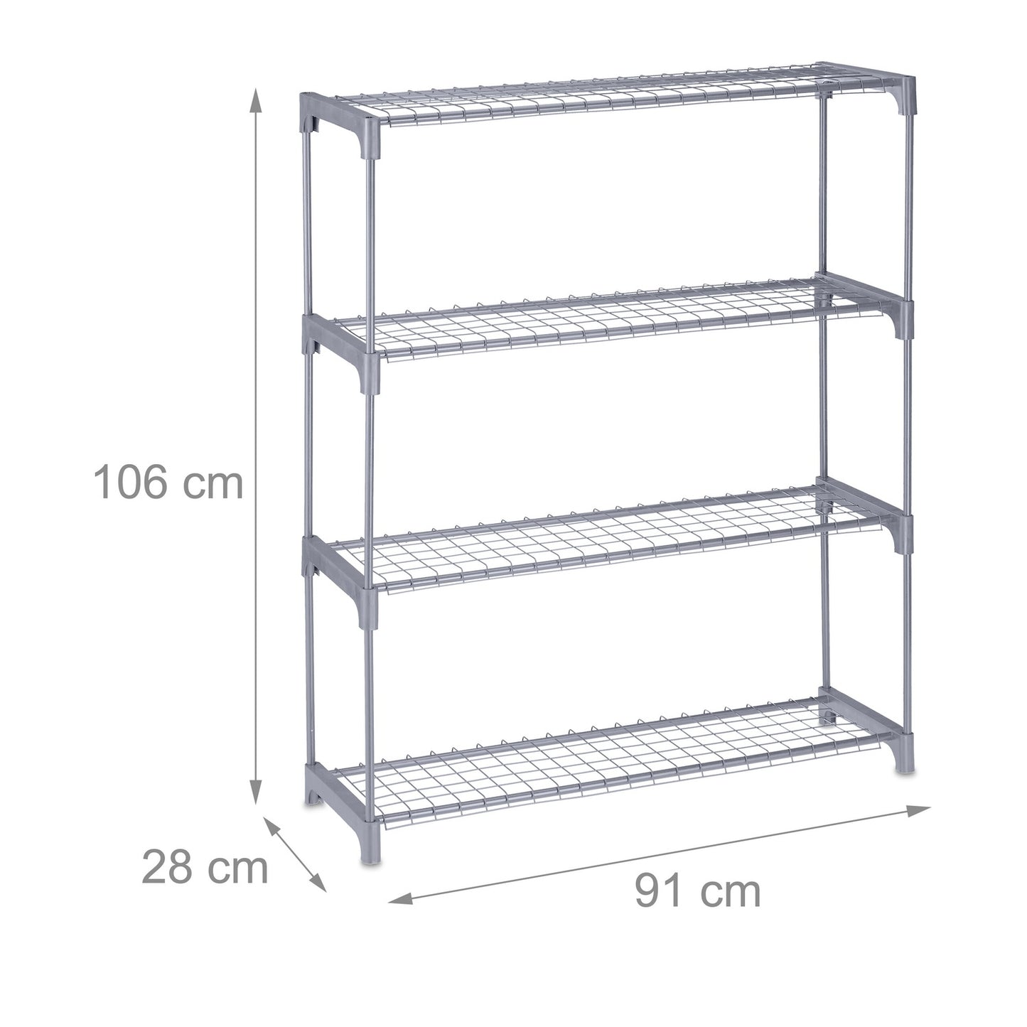 Metal Plant Rack with 4 Shelves for Indoor Use