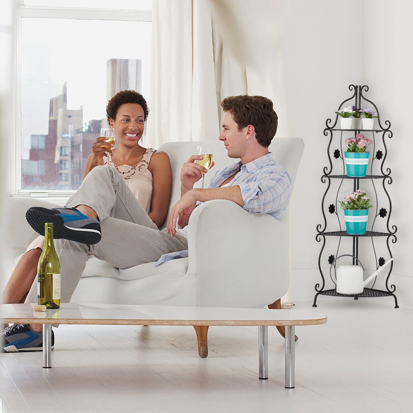 Metal plant stand