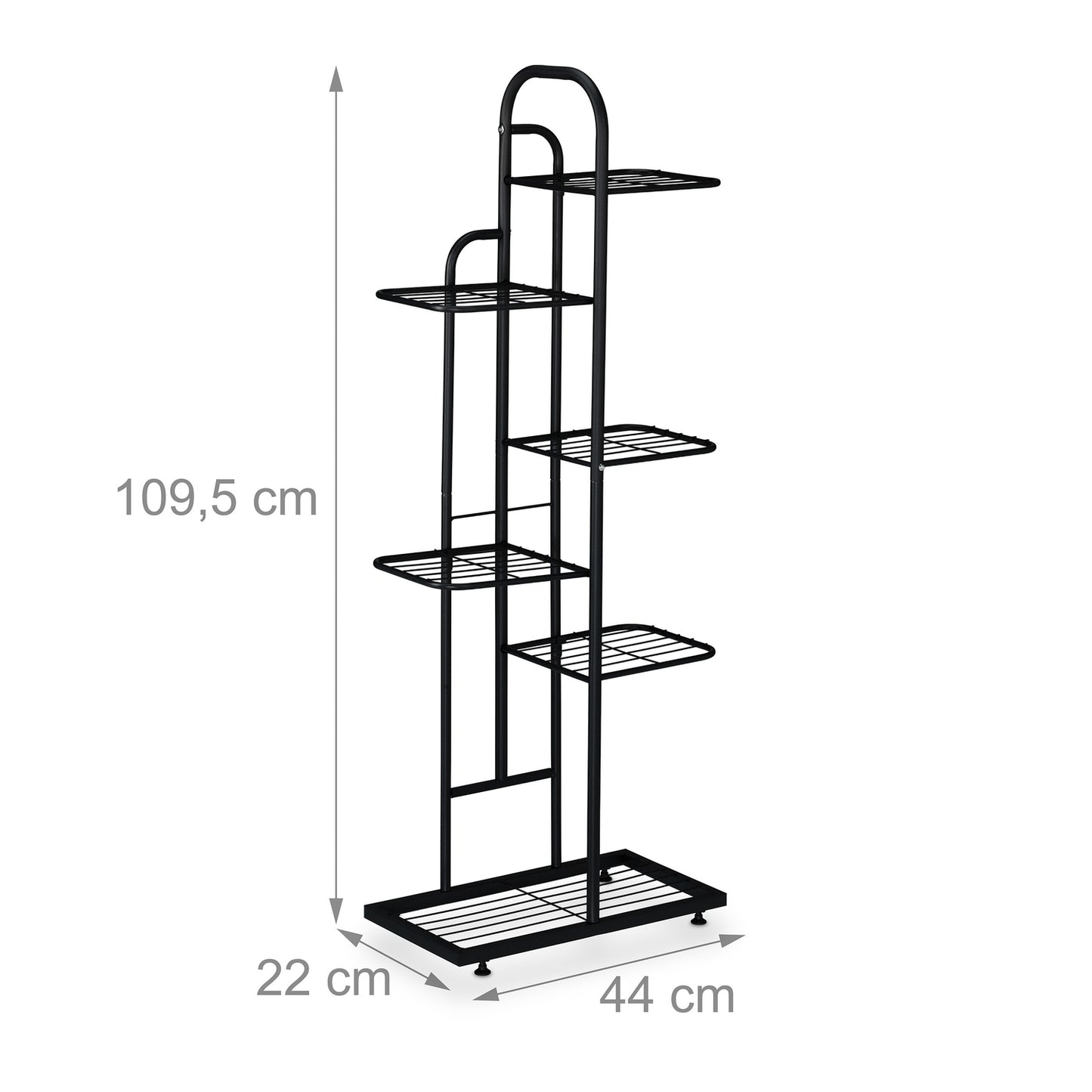 Metal Plant Stand with 6 Tiers, Powder-Coated Steel