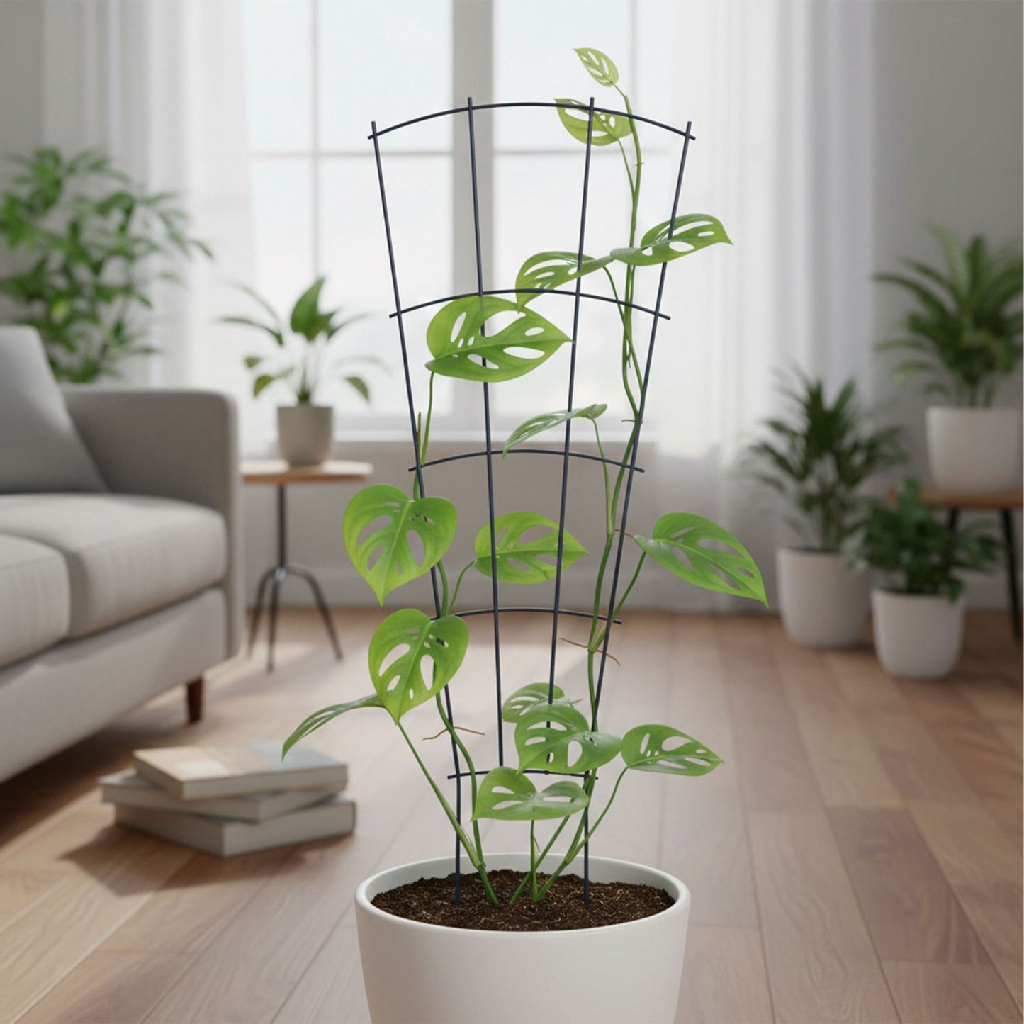 Metal Plant Trellis Set, 4-Pack – Indoor/Outdoor Use