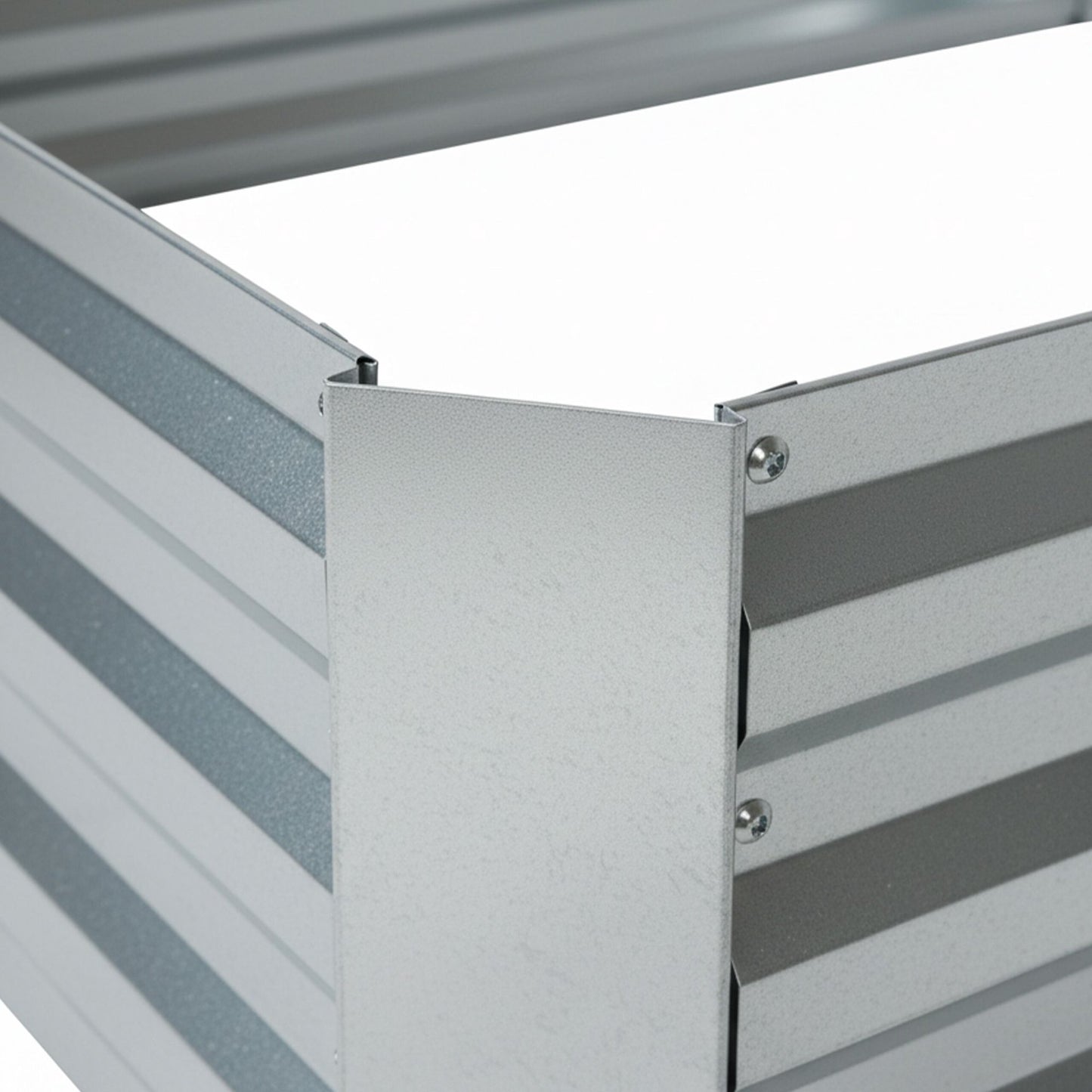 Metal Raised Garden Bed, Galvanized Steel, 57x240x90cm