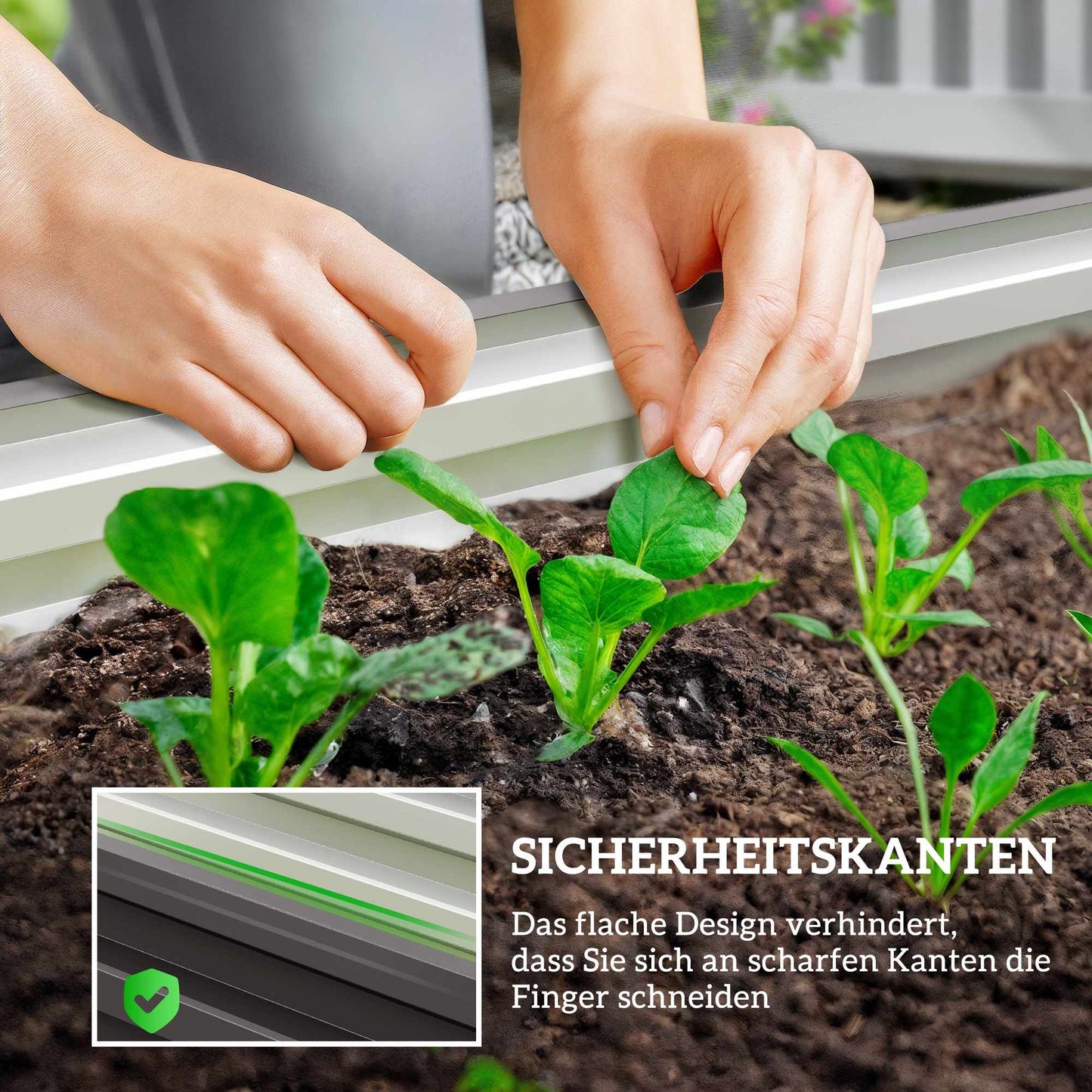 Metal Raised Garden Bed Set of 2, Open Base, 110x50x30cm