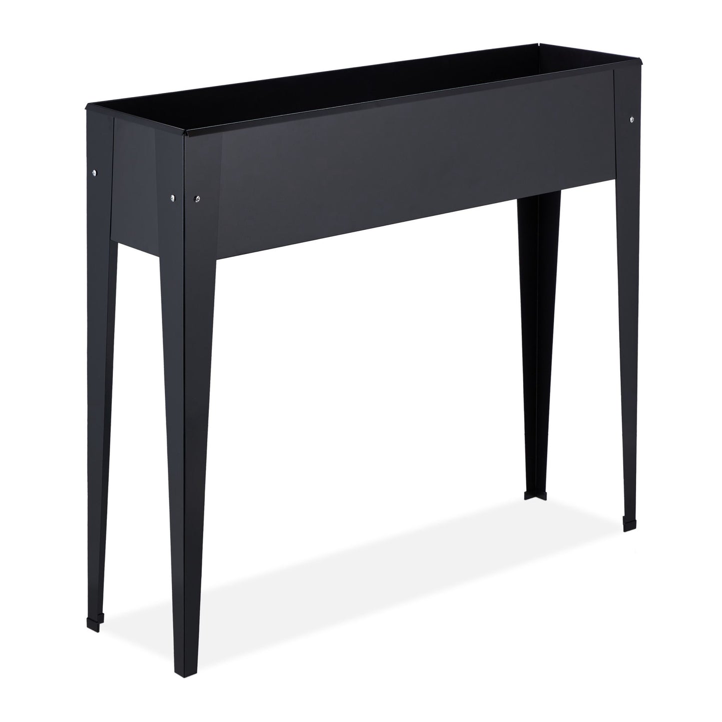 Metal Raised Planter Box in Black