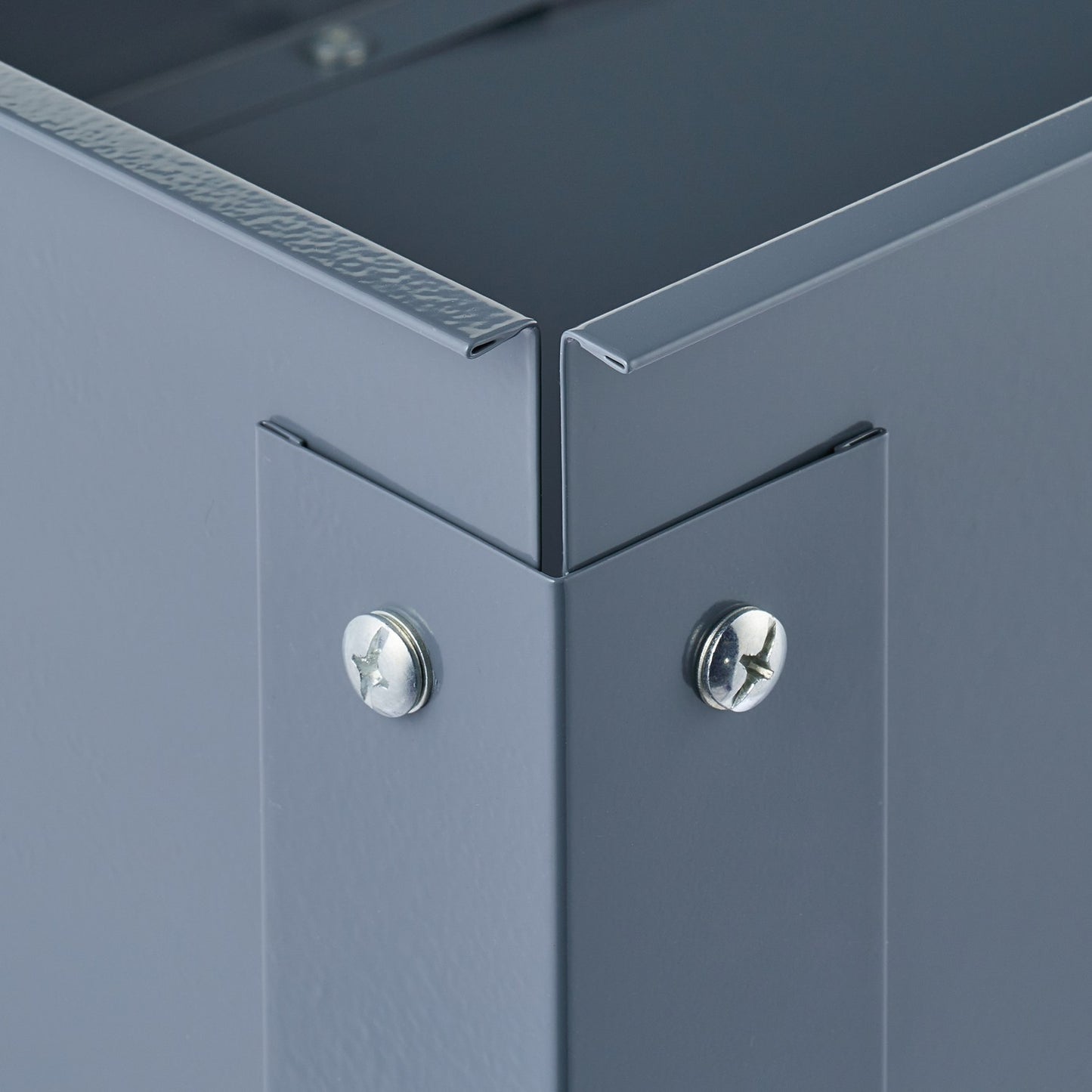 Metal Raised Planter Box in Grey