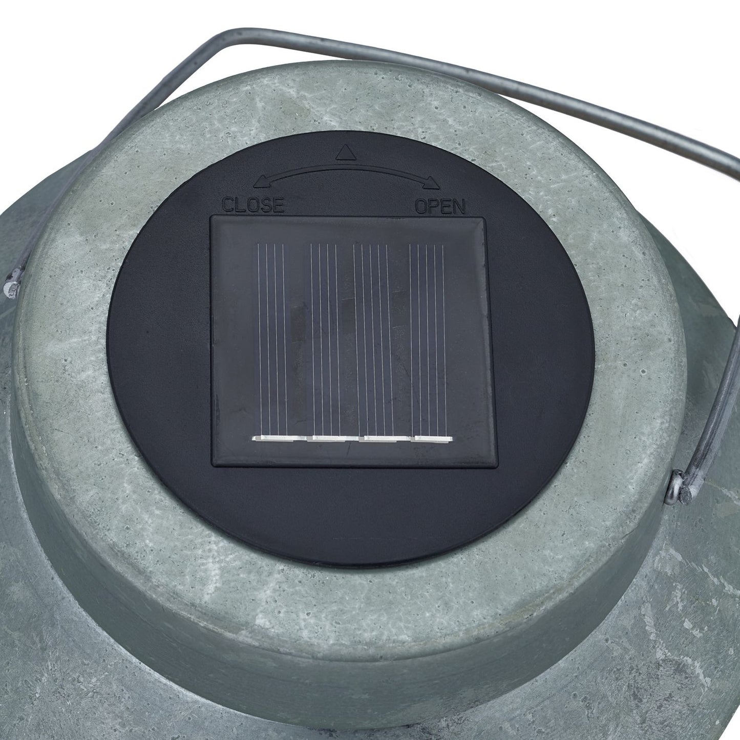 Metal & Rattan Solar Lamp