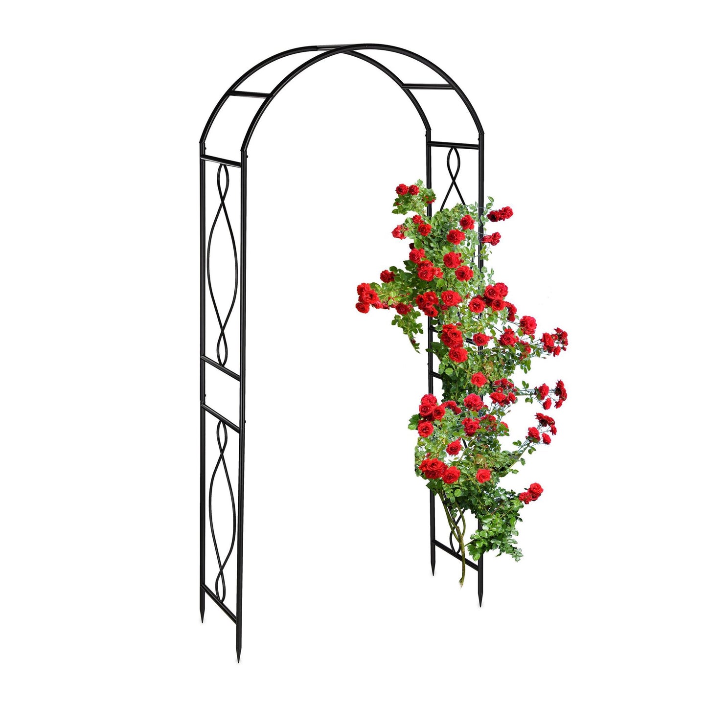 Metal Rose Arch in Black