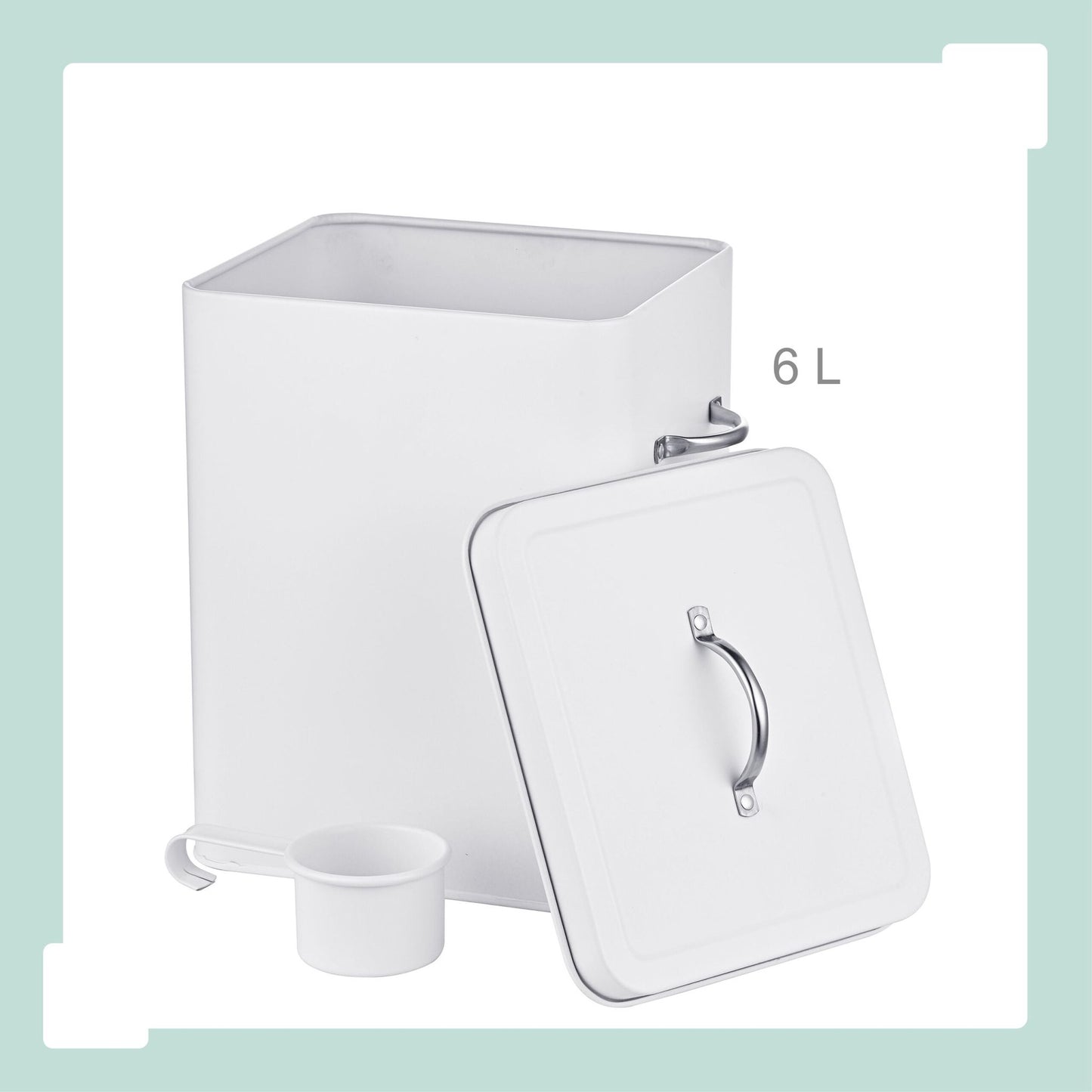 Metal Storage Box with Lid, 6L Capacity