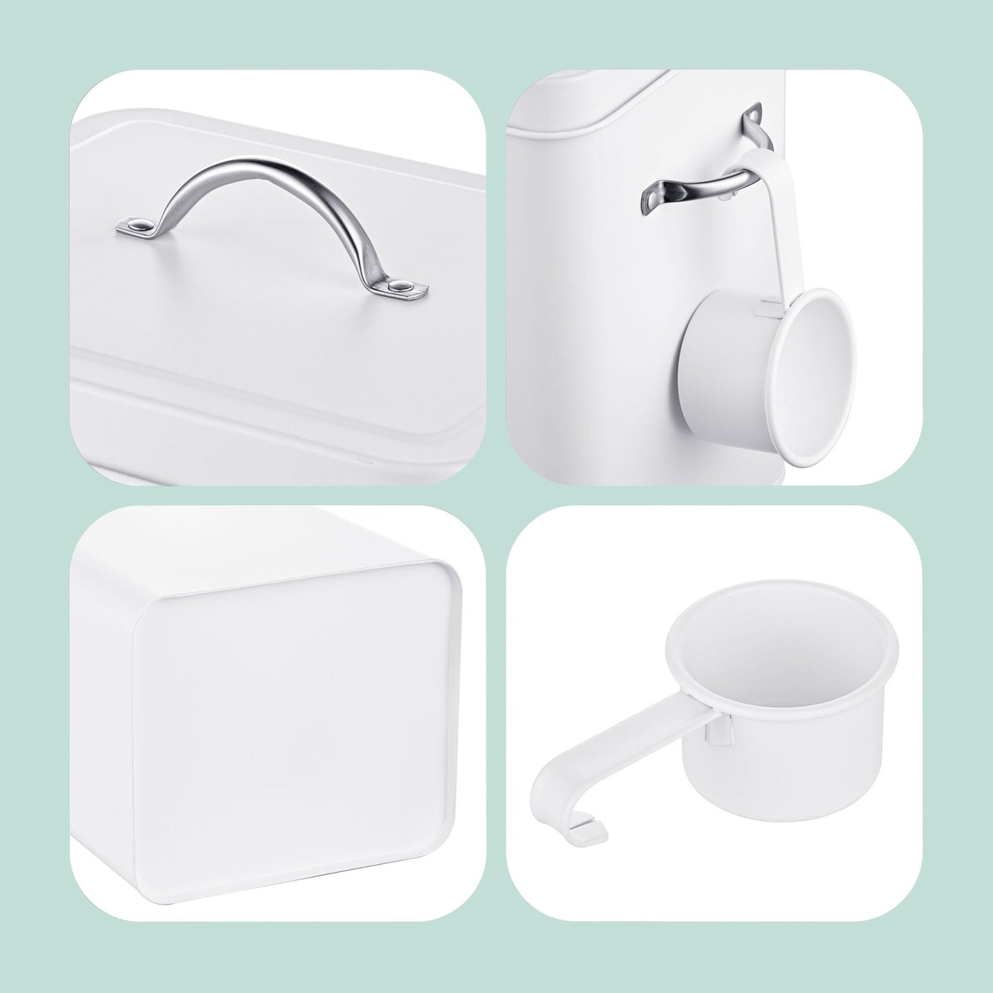 Metal Storage Box with Lid, 6L Capacity