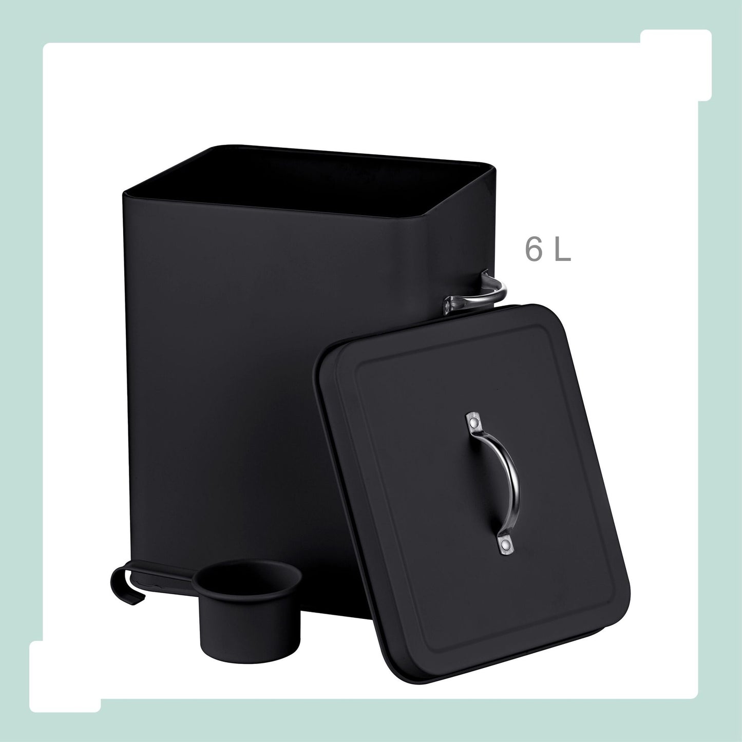Metal Storage Box with Lid, 6L Capacity