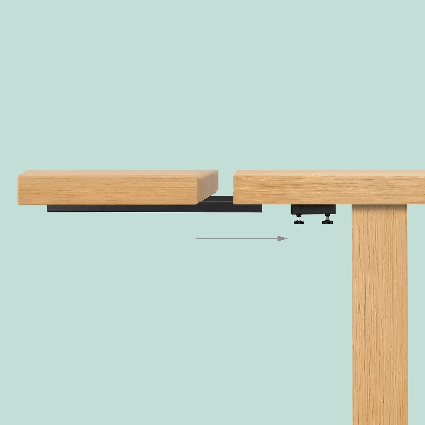 Metal Table Extension – 60 cm, Powder-Coated, Stable