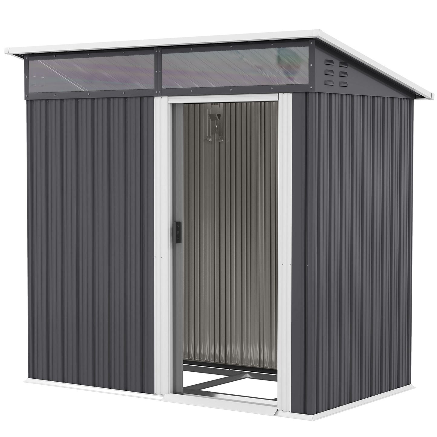 Metal tool shed 1.9 m² with sliding door and window