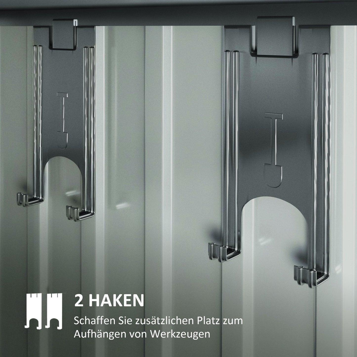 Metal tool shed 1.9 m² with sliding door and window