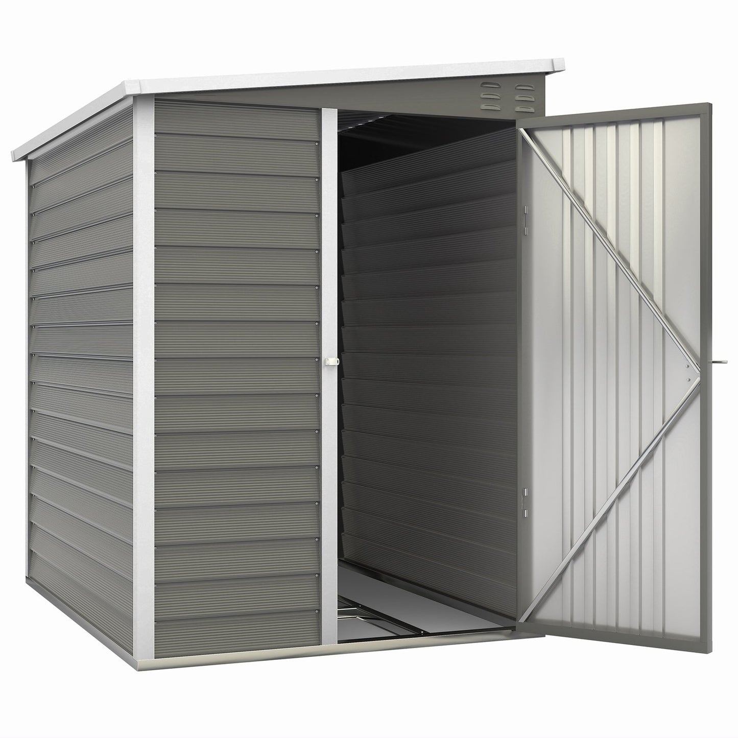 Metal tool shed, 2.3 m², lockable, weatherproof, gray